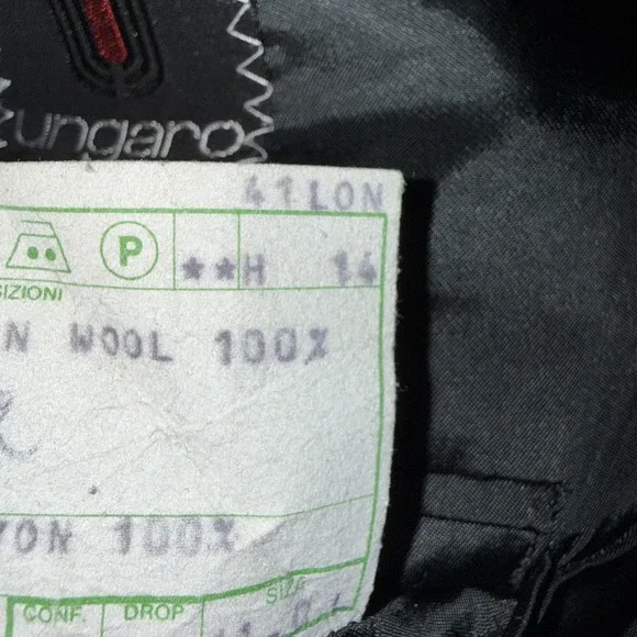 Ungaro Uomo Blazer Mens 44L Gray Pinstripe Wool Double Breasted Made Italy - Picture 9 of 13